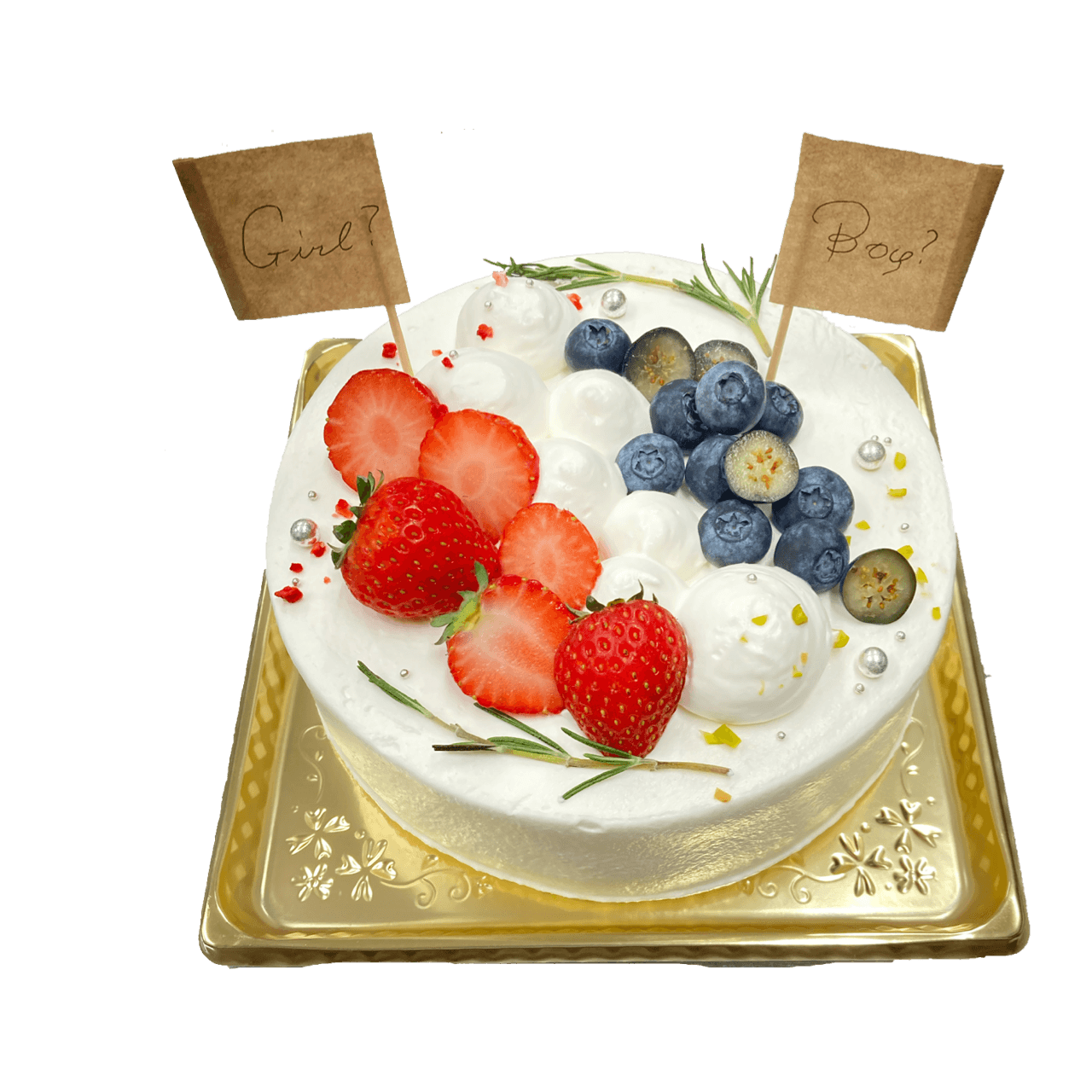 ジェンダーリビールケーキ(生クリーム)